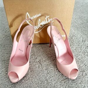 Christian Louboutin Blush Pink Slingback Heels